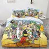 Asterix Bedding Set 3D Anime Duvet Cover Adult Men Teen Children Boys Microfiber with Zipper Closure 3 Pcs Pillowcases Double Bed Linen