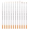 12models Very Fine Imported Nylon Long Tail Line Brush Cartoon Art Line Outline Detail Pen Digital Birch Watercolor Painting Pen