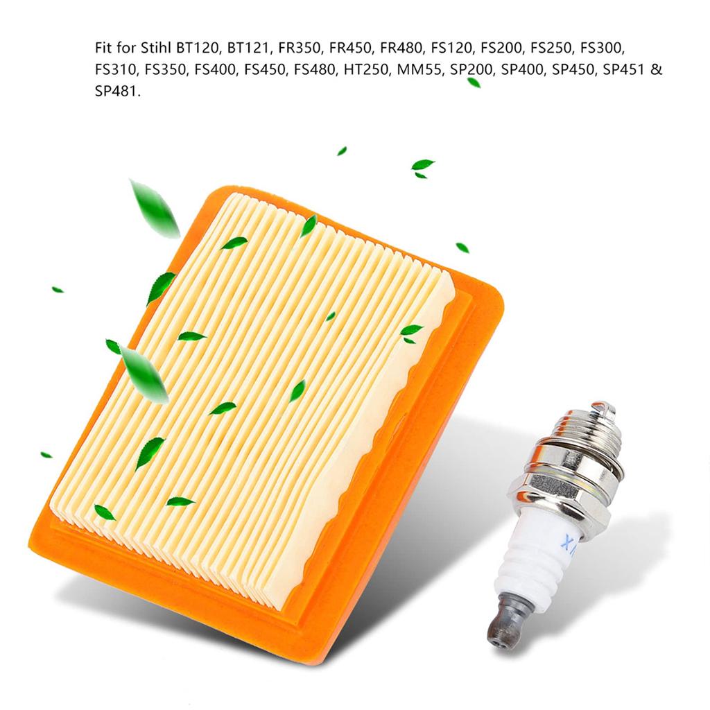 Air Filter Spark Plug Steel FS120 FS200 FS250 Service Kit Air Filter Spark Plug