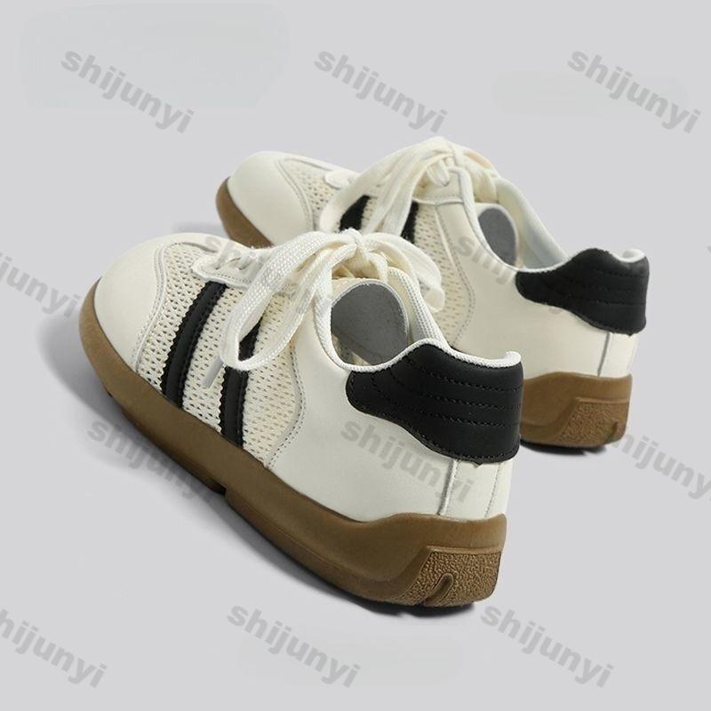 Women's Vulcanized Shoes 2026 Summer New Mesh Breathable Soft Sole Casual Shoes Lightweight Comfortable Fashion Lace Up Flats