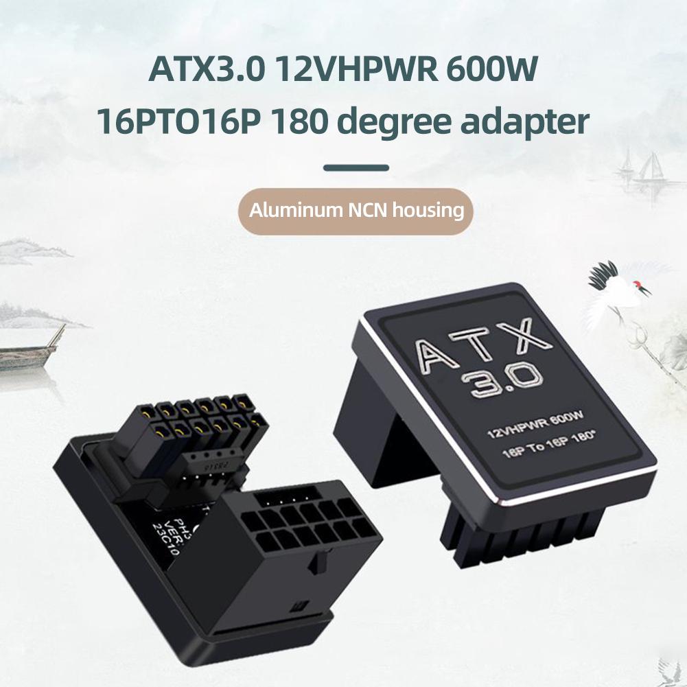 ATX3.0 Power Supply 2VHPWR 180 Angled Turning Connector ATX3.0 Power Supply 2VHPWR Power Adapter Board for PCIe5.0 Graphics Card