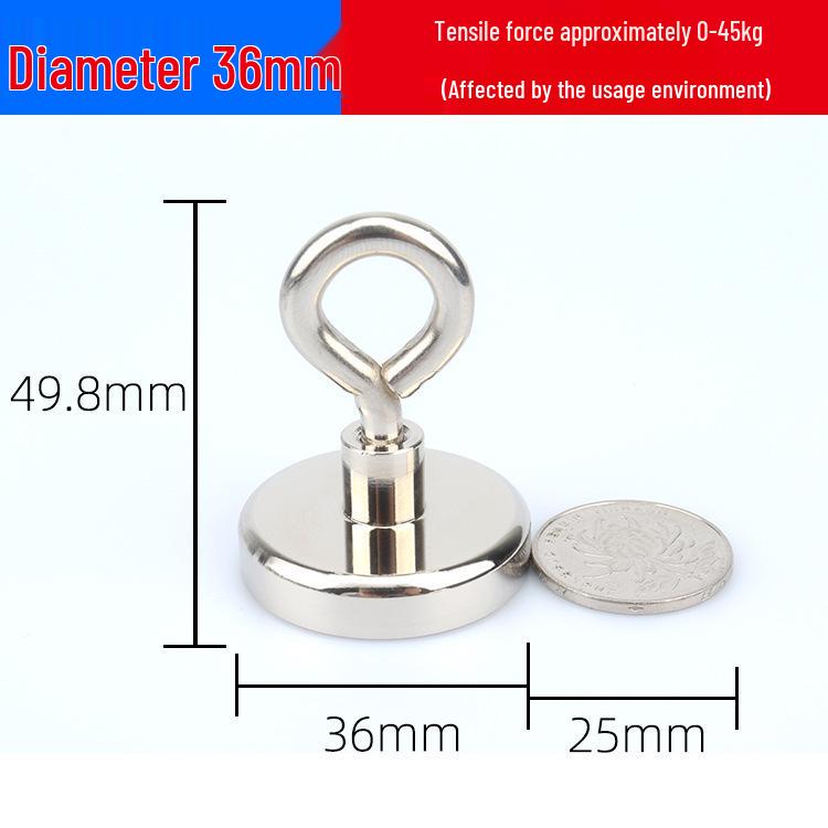 Strong No-Drill Round Magnetic Eyelet Hook with Powerful Suction