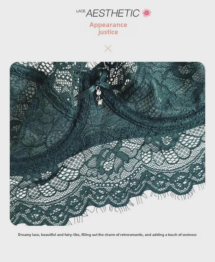 Set Sutiene Sexy cu Dantelă pentru Femei: Mărimi mari cu susținere pentru sâni mari, îmbunătățind silueta, design subțire și confortabil.