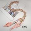 115cm Universal Mobile Phone Wrist Lanyard for Women Girls Silk Scarf Decorative Crossbody Chain Phone Neck Strap Hanging Cord