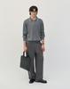 WORK ON BODY OFF Tre Semi Oversized Cotton Half Zip-Up Knit [Gray]