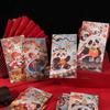 6pcs Traditional God of Wealth Money Bag Good Lucky Red Packets  Spring Festival Supplies