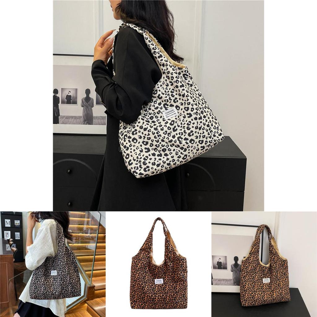 Trendy Street Style Black Brown White Summer Tote Bag For Daily Use