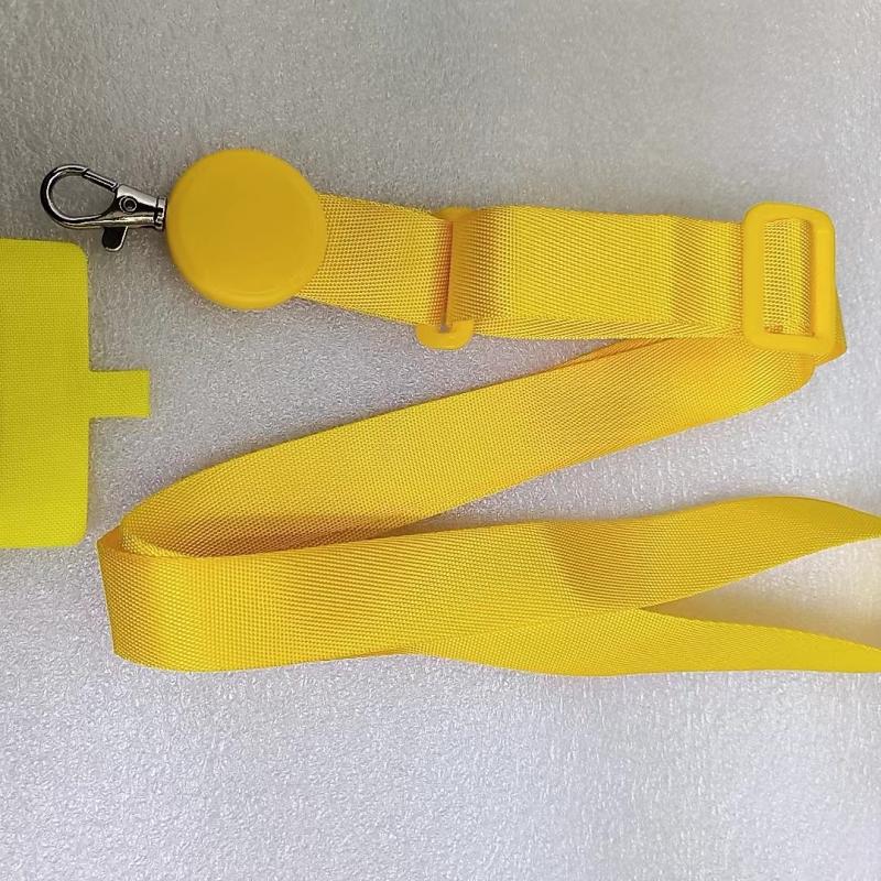 Detachable Adjustable Strap Crossbody Patch Phone Lanyard For Phone Flat Nylon Patch Necklace Clip Snap Hanging Cord Rope