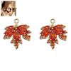 Fall Leaf Decor 2/4/5/10Pcs Rhinestone Maple Charm, Golden Plated Autumn Pendant, Metal Charm for DIY Jewelry Making Earrings Necklace Bracelet Crafts