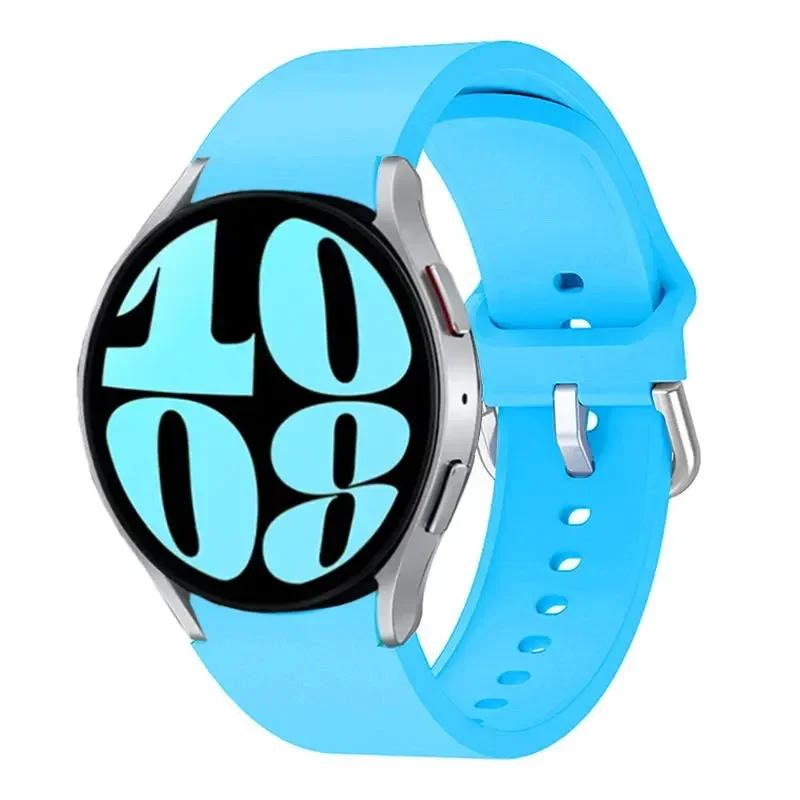 20mm Band For Samsung Galaxy Watch 7/6/5/4/44mm 40mm 5 Pro 45mm Silicone Bracelet correa Galaxy Watch 6 classic 47mm 43mm strap