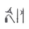 MOC Military Movie Figure Medieval Weapon Building Block Scabbard Sword Ax Hammer Bow Arrow Kit Gun Fan Mini Toy Brick Gift K038