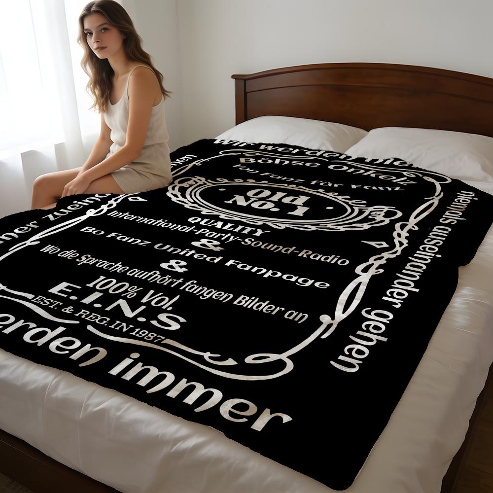 Throw High-Density Short Plush Blanket For Sofa Nap Air-Conditioned Room Soft Skin-Friendly Band Bohse Onkelz 75X95CM