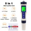 5 In 1 Digital Water Quality Monitor Tester Tds/ec/ph/salinity/temperature Meter For Swimming Pool Drinking Water Aquarium
