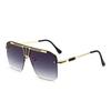 Occhiali da Sole da Uomo Wind Metal Splicing Integrato Cambio Graduale Tendenza Moda Temperamento Scatola Occhiali da Sole