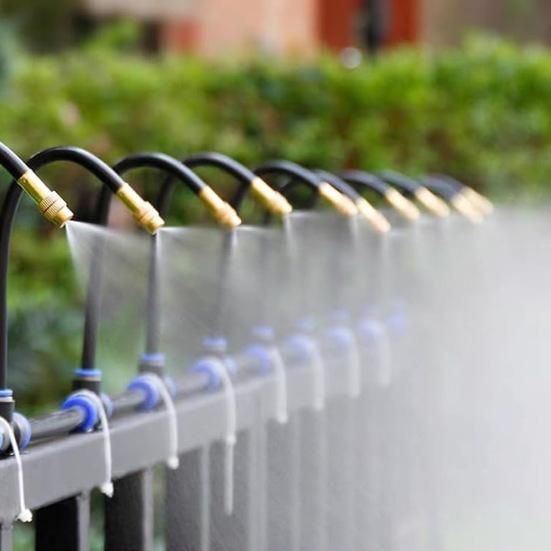 15m Automatisches Bewässerungskit Biegsames Gartenbewässerungssystem mit Einstellbaren Messing-Sprühdüsen 3 Druckmodi DIY Installationsset