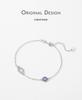 S925 Sterling Silver Blue Eyes Diamond Bracelet - Women's Korean Style, Versatile, Cute Gourd Design