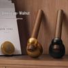 Chinese Style Minimalist Magnetic Walnut Wood Silent Bedroom Door Handle