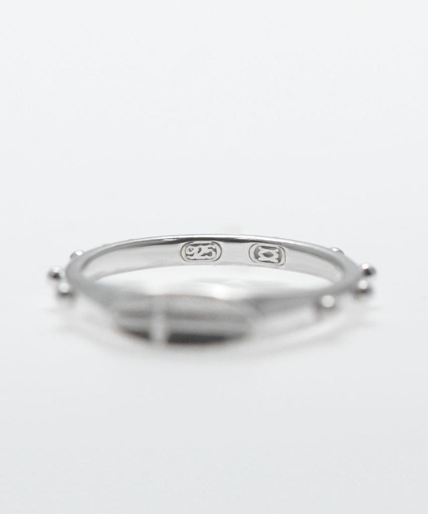 Vivus Classic Oval Silver Rosary Ring