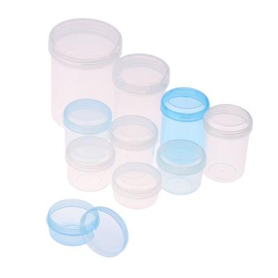 1 st Mini Rund Transparent Plast Liten Låda Piller Smyckesförvaringsfodral Behållare Förvaring Liten Pillerask Bärbar Resa Hemma