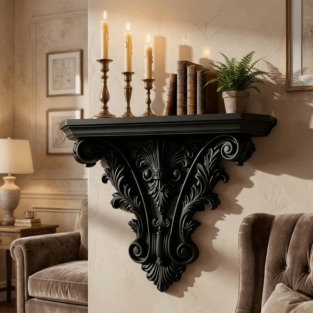 Carving Floating Shelf 3D Printing Wall Storage Rack Multi-functional Wall Mounted Shelves  Bedroom