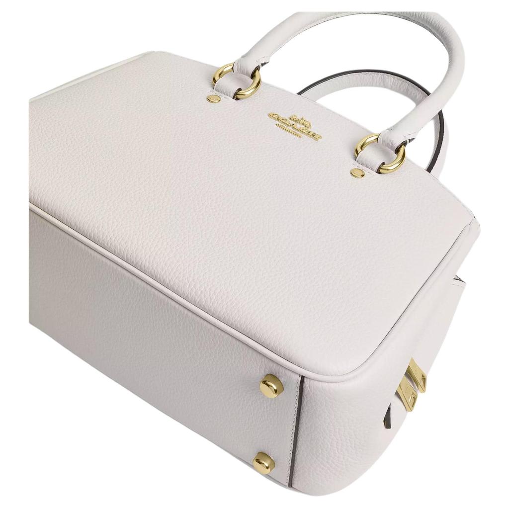 Coach 29 Savannah Metal Hardware Pebble Leather Tote Shopping Bag Women Tote White CAL54-IMCHK