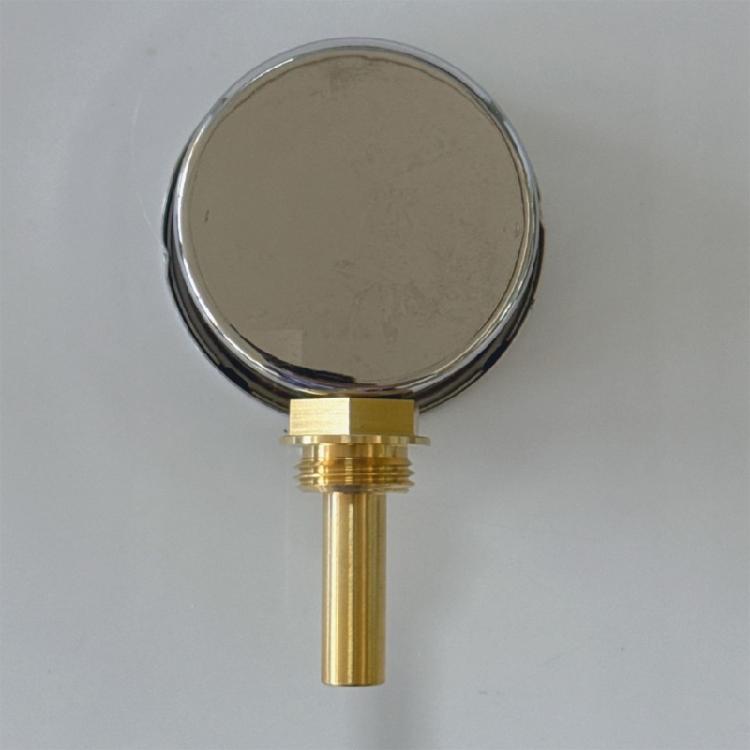 Temperature Meter for Equipment, 63 mm Mechanical Bottom Mount Face with Thread Fitting and Metal Stem for Water Monitoring Tasks Daily