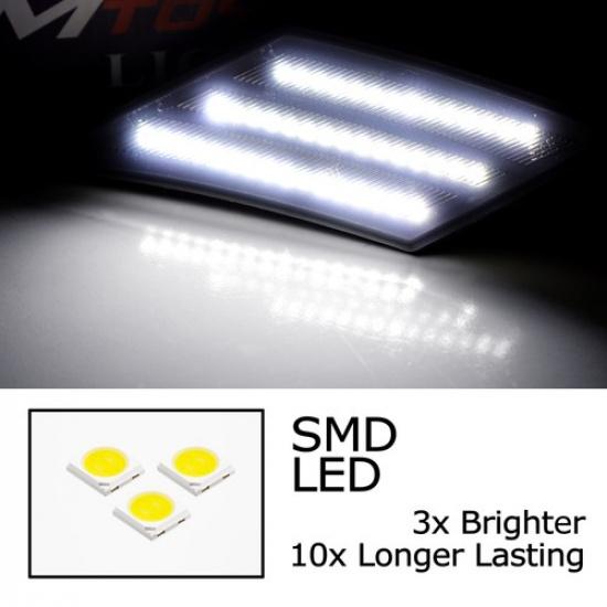 Smoked Lens White Full LED Front Side Marker Lights For Scion FR-S 86 Subaru BRZ
