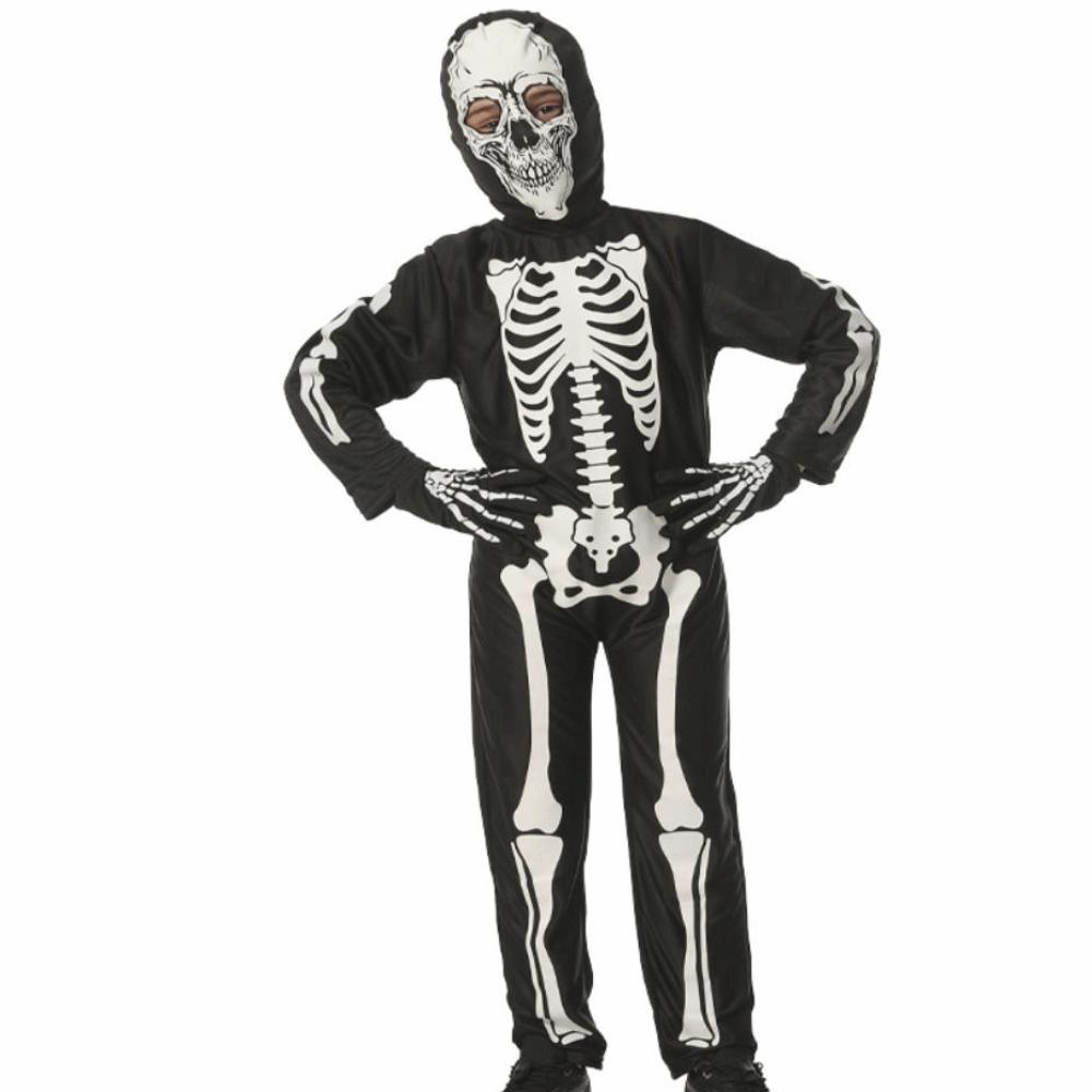 Bones Skull Costumes Luminous Halloween Dress Up Fashion Halloween Cosplay Costumes  Children