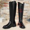 Spot British style large size boots but knee boots high boots children's versatile leather boots