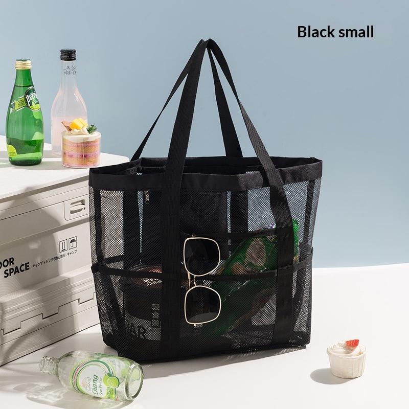 Handliche Strandtasche Große Kapazität Reise Badeanzug Aufbewahrungs-Organizer Tragbare Tote Tasche Schwimm-Netz Tasche für den Urlaub Neue Sporttasche