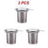1~5PCS Double Handles Tea Infuser with Lid Stainless Steel Fine Mesh Coffee Filter Teapot Cup Hanging Loose Leaf Tea Strainer