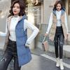 New Fashion Thickened Slim-fit Hooded Vest Warm Cotton Autumn and Winter Women's Skinny Vest Double-sided Jacket