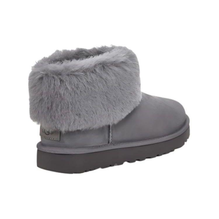 UGG Sheepskin Versatile Comfortable Snow Boots Women boots Gray 1106757-CHRC