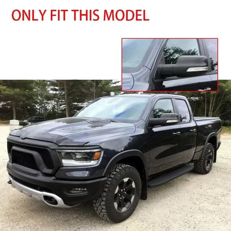 For Dodge Ram 1500  - ABS Car Rearview Side Mirror Cover Wing Cap Exterior Door Housing Trim Adhesive Sticker
