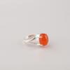 Natural Carnelian Gemstone 925 Sterling Silver Jewelry Elegant Wedding Ring For Women RR-75-26