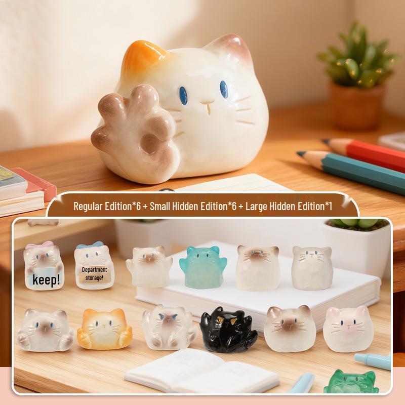 Mini Blind Box: Cute Cat Performance Artist Desk Ornament