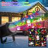 Christmas Halloween Projector Lights Outdoor 16 Pattern Slide LED Laser Projector Light Indoor Holiday Party Wall Decoration