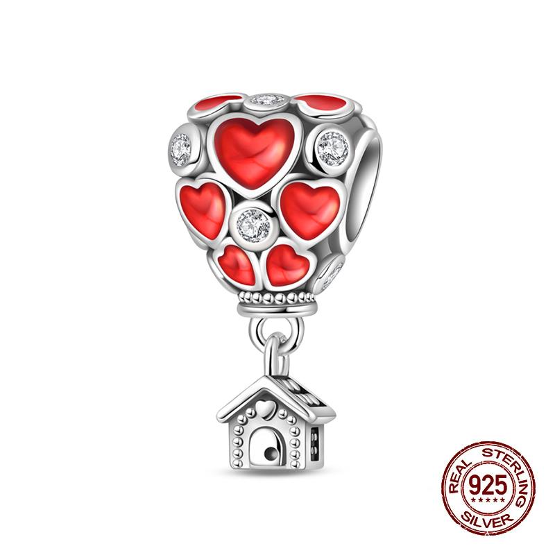 100% Copper Strawberry Lipstick Ladybird China Red Charms Beads Fitoriginal Bracelets For Women Diy Jewellery