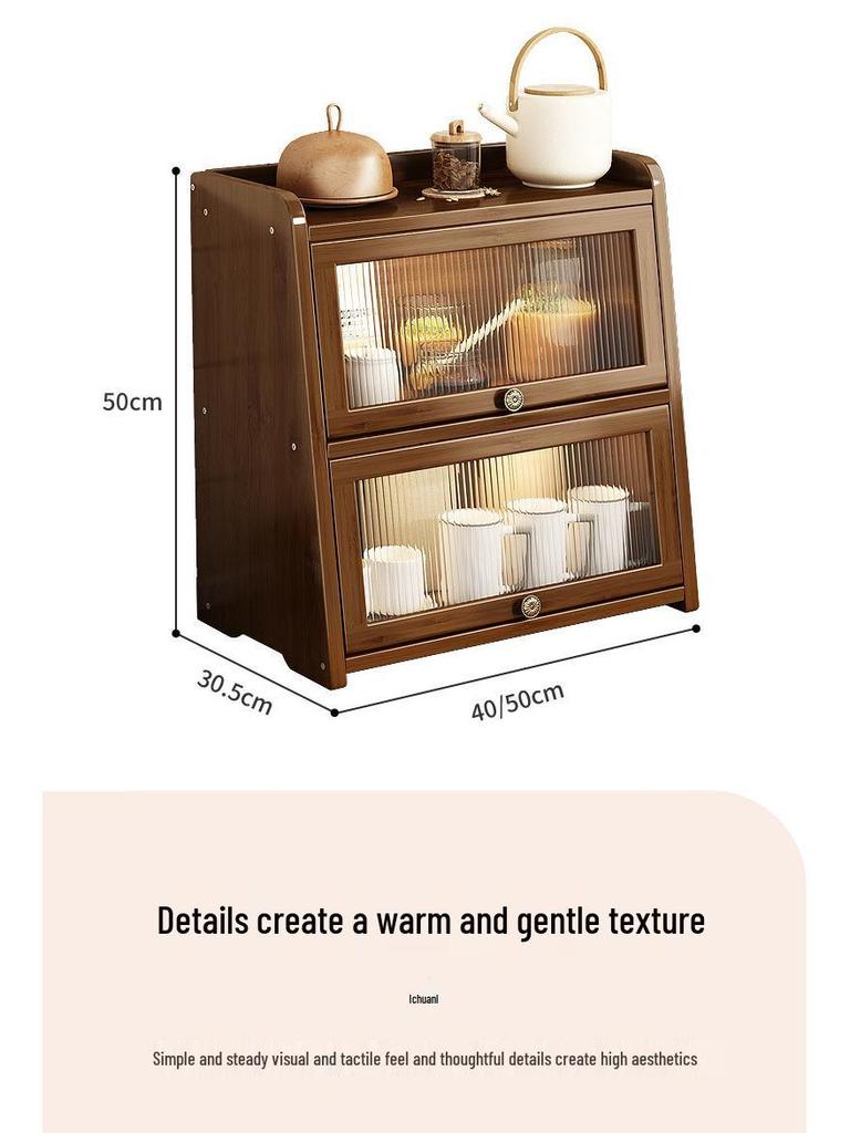 Solidna drewniana komoda i szafka do przechowywania w kolorze orzechowym do jadalni