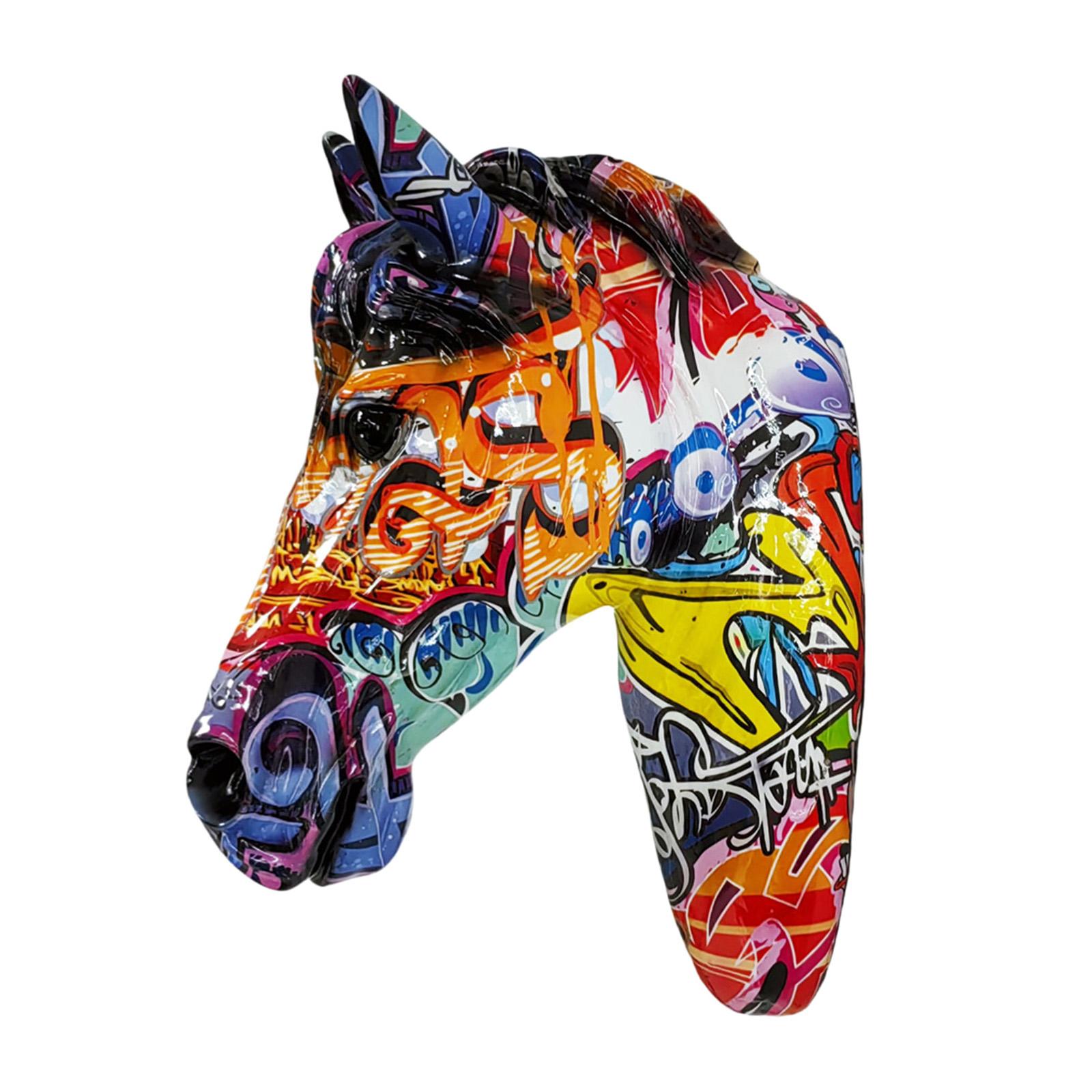 

Настенная скульптура «Голова лошади» Художественная декоративная статуя Настенный декор Анималистическая фигурка для клуба Фермерского дома Баров Спальни Гостиной