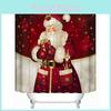 1pc Christmas Shower Curtain Crafted From Durable Polyester With Vibrant Santa Claus Print