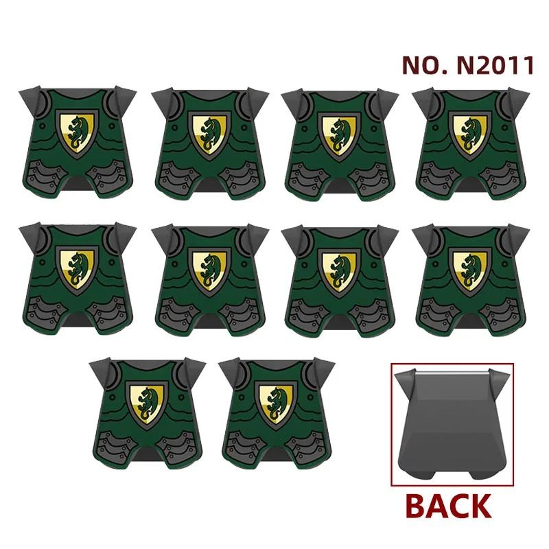 MOC Medieval Red Lion Black Eagle Castle Soldier Knight Horse Mount Building Block Military Figure Vest Armor Flag Toy Gift B036