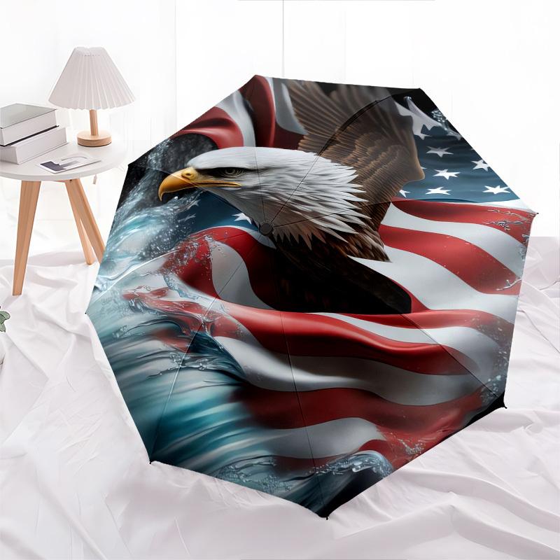 Adlerflagge - Automatischer Regenschirm, Geeignet für Männer und Frauen, Geeignet für Geburtstage, Weihnachten, Geschenke für Modefans0919b
