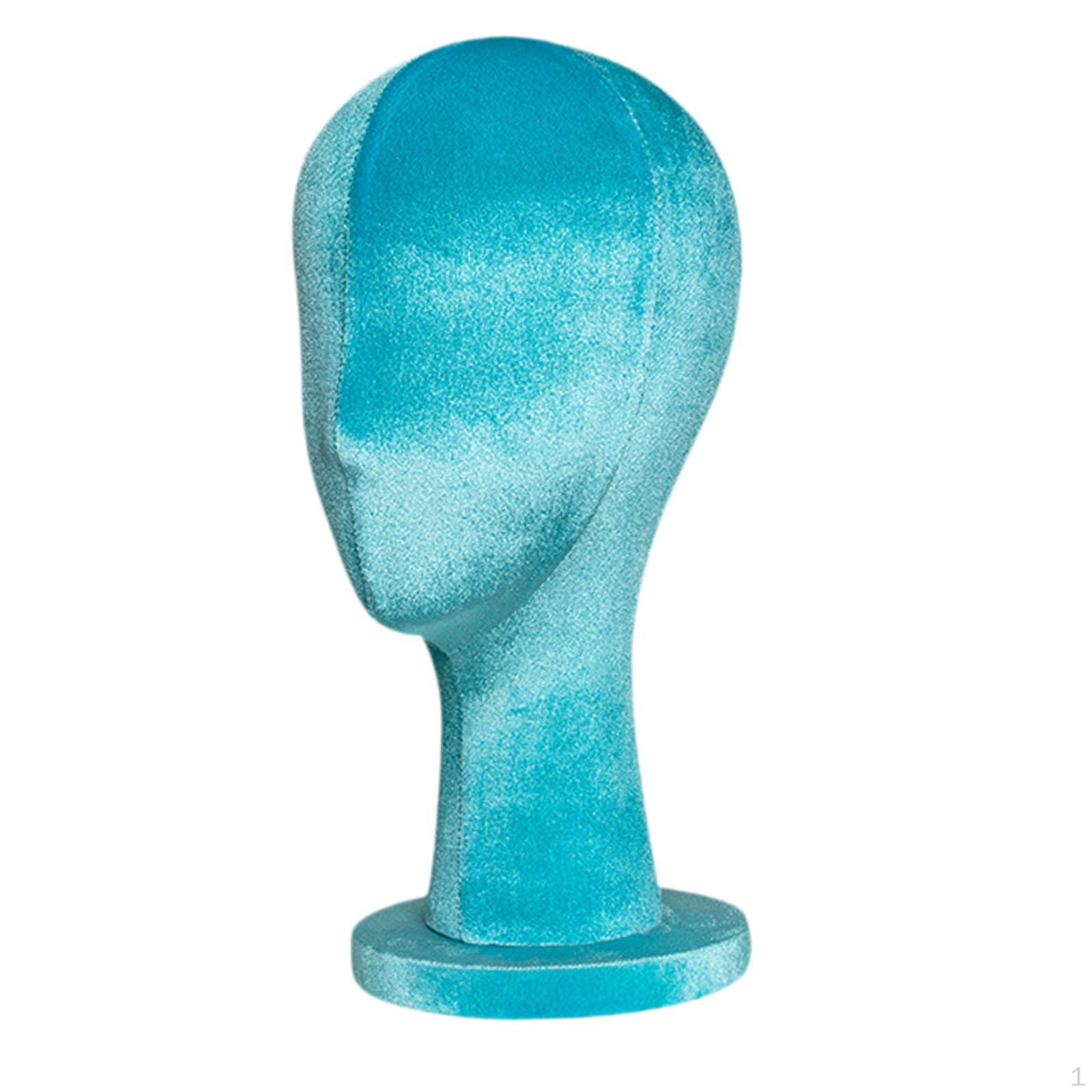 

Элегантная женская манекен-голова-стенд для стильных аксессуаров синий