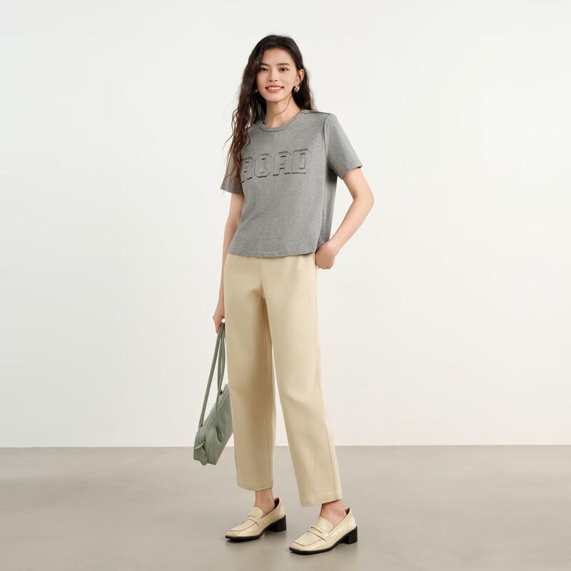 Elva' Island Women's High-Waisted Straight Casual Trousers