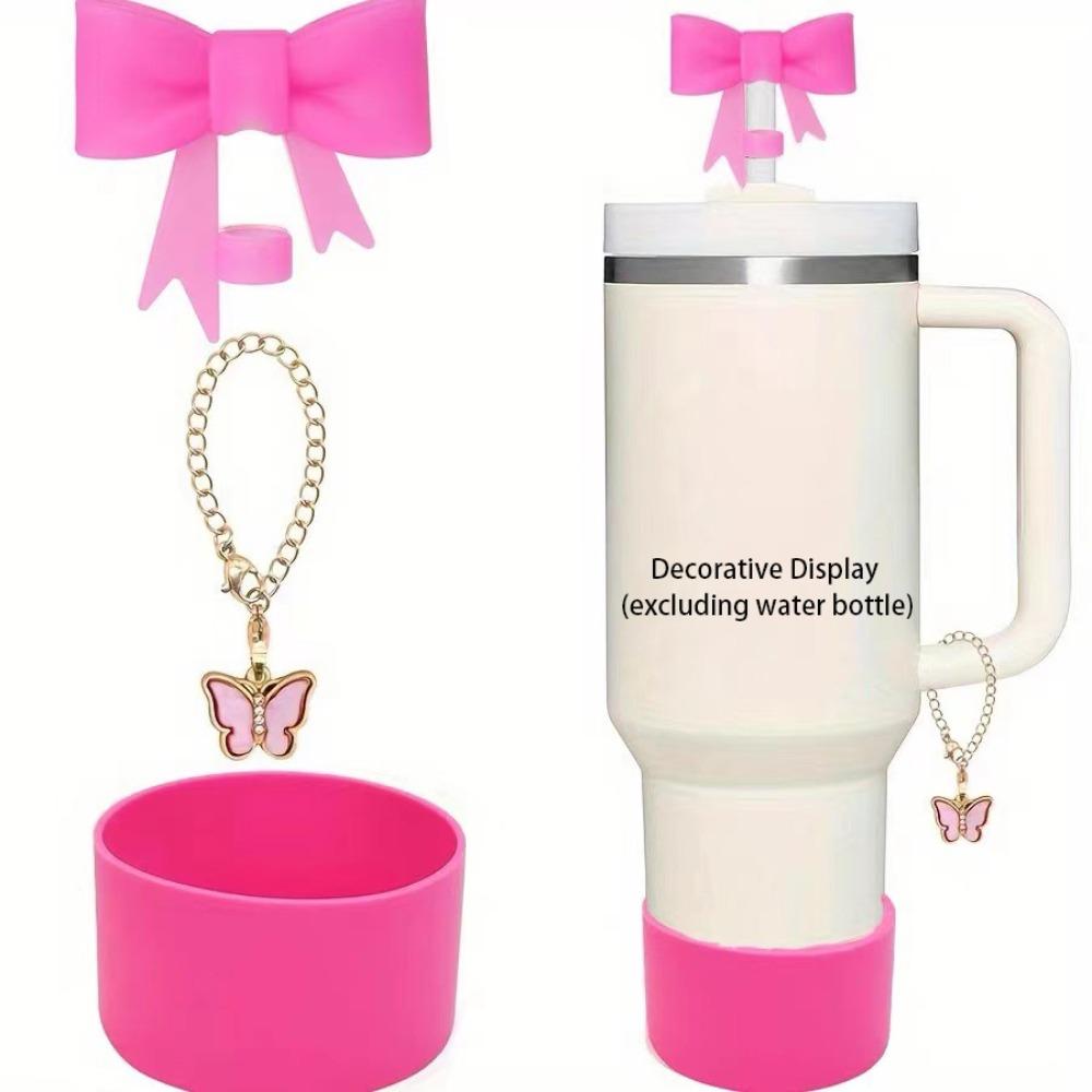 3 piezas/set 10 mm Orificio para pajita Vaso Bota de silicona Accesorios para botella de agua para Set de accesorios para vaso Stanley