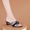 Fashion Cool slippers for women in summer new fairy style one line slippers horseshoe root fashionable and versatile women's slippers