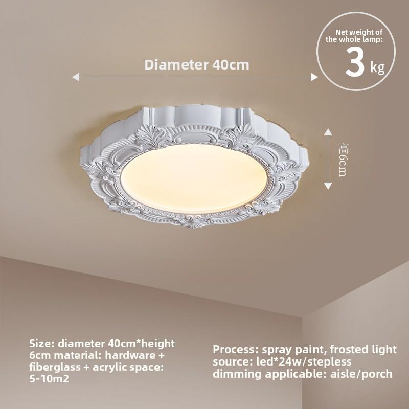 Retro Lampa Sufitowa Gipsowy Relief Artystyczny Balkon Sypialnia Światło Nowoczesna Minimalistyczna Lampa Wisząca