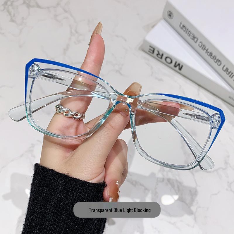 Large Frame European & American Anti-Blue Light Fashion Reading Glasses for Women