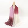 New solid color versatile dance gradual change chiffon silk scarf, summer thin decorative travel sunscreen shawl women